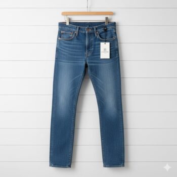 Casual Jeans Pants Washed Blue