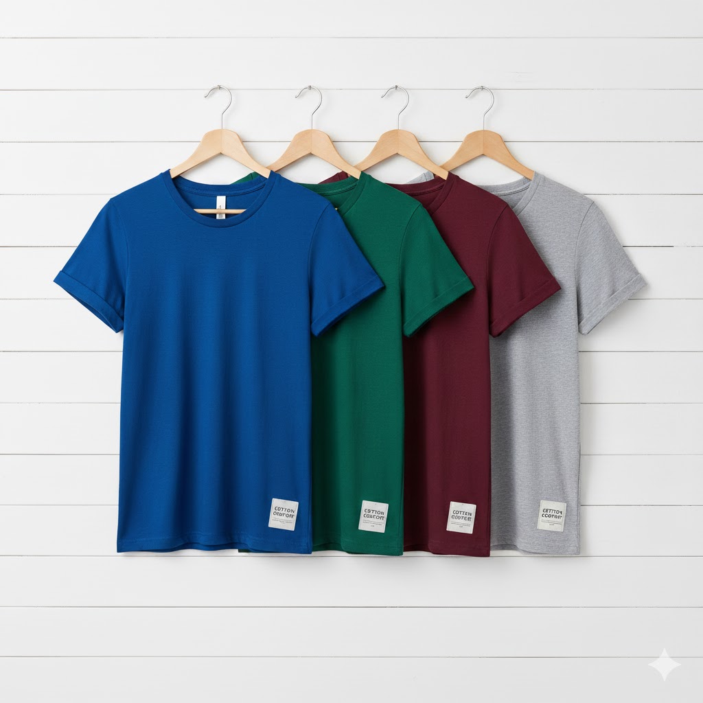 Solid Color Half Sleeve T-Shirt