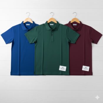 Solid Color Polo Shirt Half Sleeve